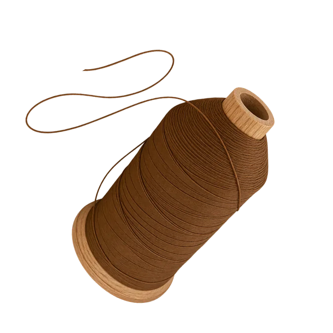 Spool of brown thread